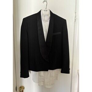Young Mens Black Tuxedo Jacket, Pants, Bow Tie, White Shirt, Wagner Collection